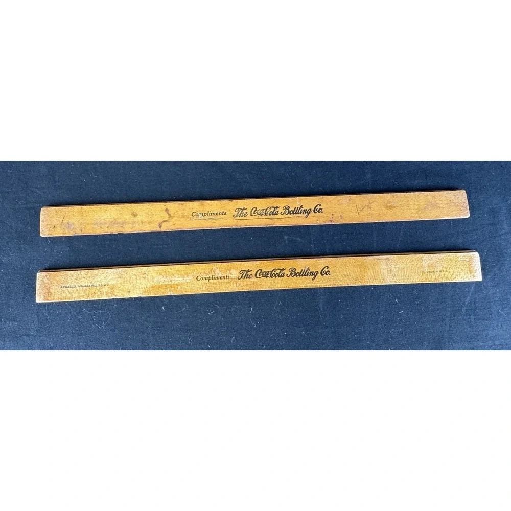 Vintage Lot Of 2 Wood Coca Cola 12